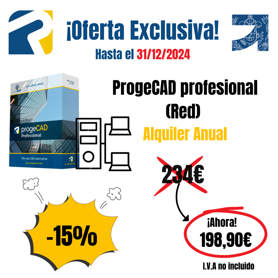 Alqulier Anual progeCAD en Red (Español) - Oferta hasta 31/12/2024