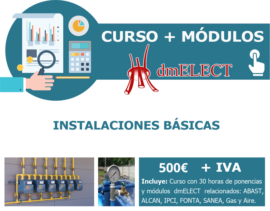 Curso INSTALACIONES BÁSICAS + Módulos (ABAST, ALCAN, IPCI, FONTA, SANEA, GAS y AIRE COMPRIMIDO)