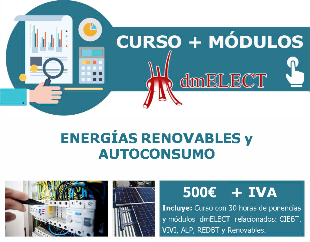 Curso ENERGÍAS RENOVABLES y AUTOCONSUMO + Módulos (CIEBT, VIVI, ALP, REDBT y RENOVABLES)