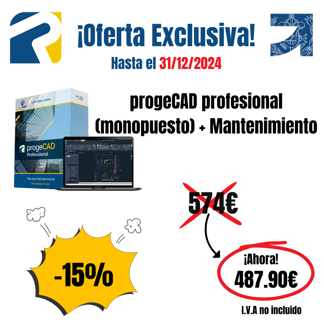 PERPETUA progeCAD Profesional Monopuesto + Mantenimiento