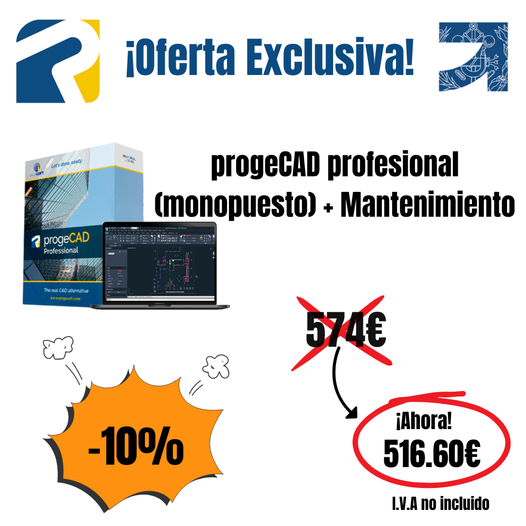 PERPETUA progeCAD Profesional Monopuesto + Mantenimiento